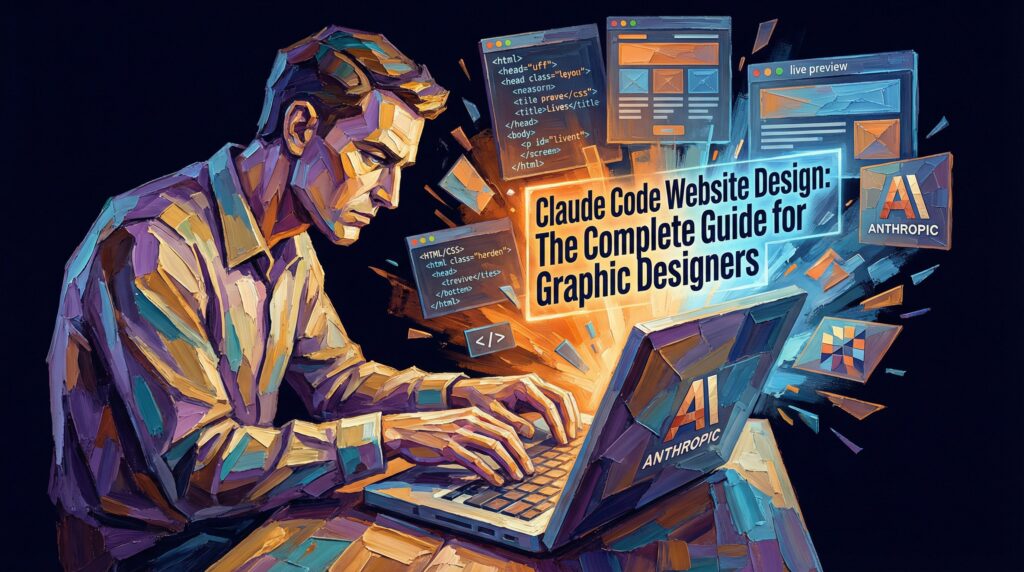 Claude code website design process showing HTML CSS generation for responsive layouts and live preview in Claude Artifacts