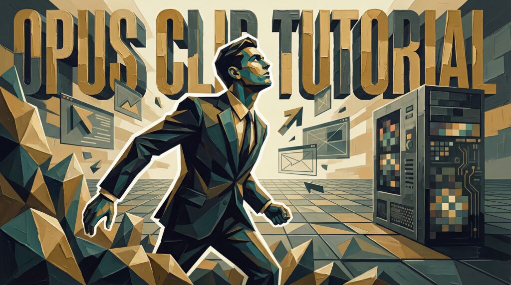 Opus Clip tutorial interface showing brand template creation and caption customization for designers