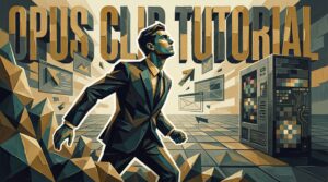 Opus Clip tutorial interface showing brand template creation and caption customization for designers